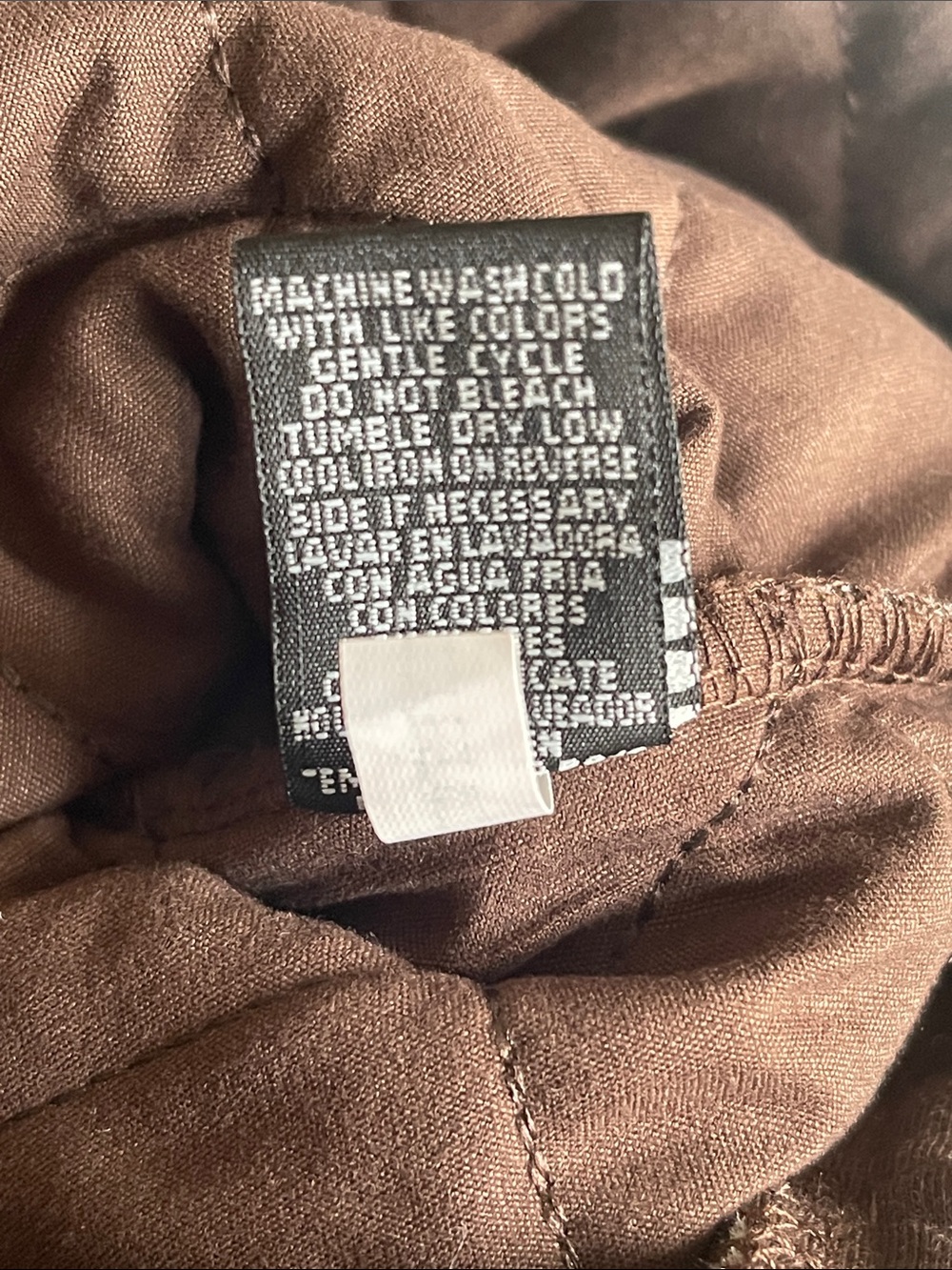 Love Brown Quilted Pullover Hoodie Pockets Size 4X - Picture 6 of 11